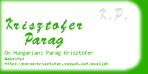 krisztofer parag business card